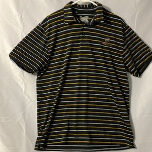 Under Armour Heat Gear golf polo “River Club” black and yellow size XL